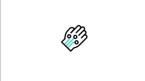 Minimalist Animated Line Art Technology Hand Icon