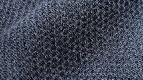 Knitted Gray Fabric Macro Shot