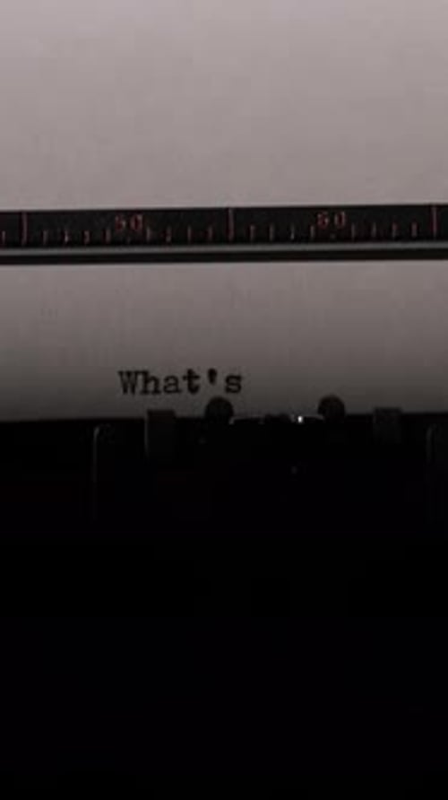 Vintage Typewriter Types Message: What's Your Story?