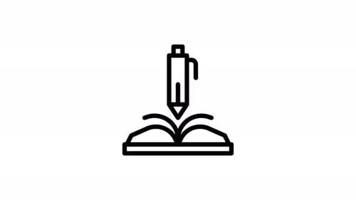 study line icon animation