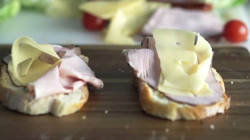 Cheese and Ham Sandwich Close-up