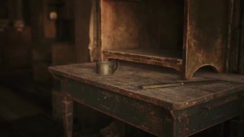 Object Reveal on Rustic Wooden Table Animation