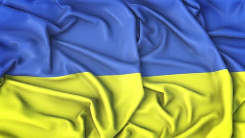 Waving Ukrainian Flag Motion Graphic