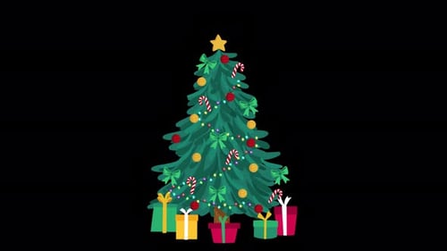 Alpha-Kanal für Weihnachtsbaum-Animation