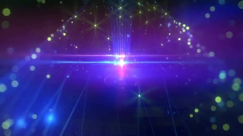 Abstract Glowing Light Rays Tunnel Animation