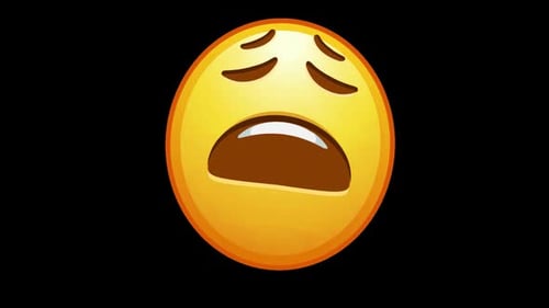 Animated Weary Face Emoji Loop