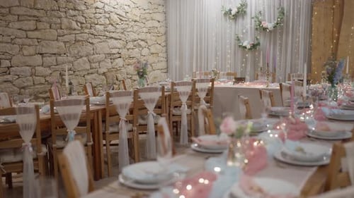 Elegant Wedding Table Setting with Floral Decorations