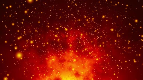 Abstract Fire Particles Glitter Background Loop