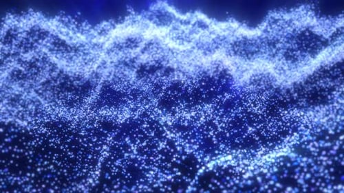 Abstract Blue Particle Wave Flow Loop Background