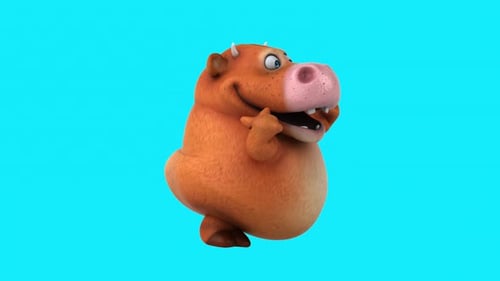 Fun 3D cartoon cow (with alpha channel)