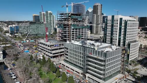 4K Drone Footage of Building Under Construction