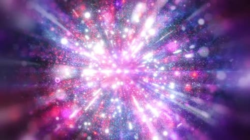 Explosion cinématographique de particules de poussière