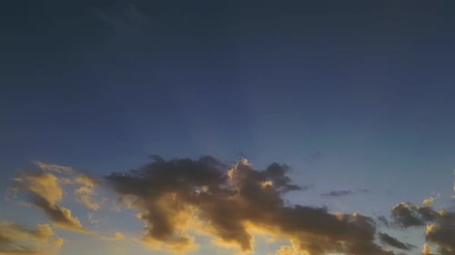 Golden Clouds Time Lapse During Sunset Twilight