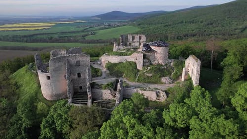 Aerial View of Oponice Castle Slovakia