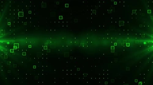 Digital background with particles and geometric shapes, data analysis technologies, network