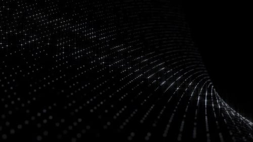 Abstract Digital Particle Wave Motion Background Seamless Loop
