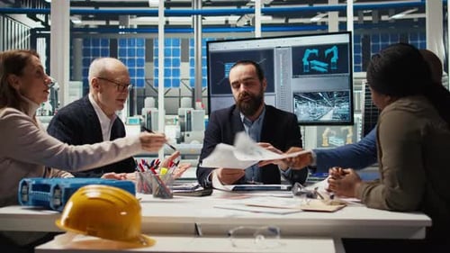 Factory Executives Meet with Investors to Discuss Automating Production