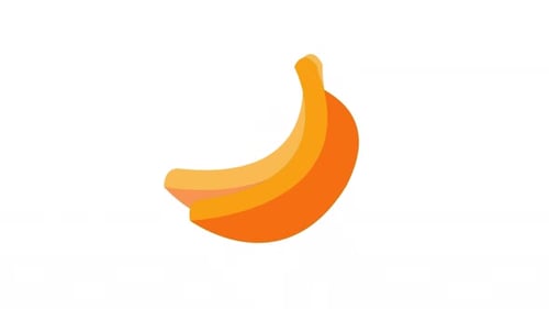 Animationsvideo mit Bananensymbol-Symbolen
