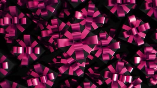 Luxury Pink Ribbon Gift Boxes Falling Seamless Loop