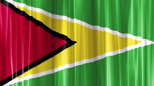 Waving Guyana Flag Seamless Loop Animation
