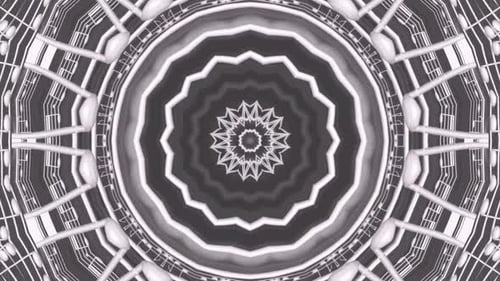 Glowing Mandala Kaleidoscope Loop Motion Background, Diwali days, meditation, disco light, 4657