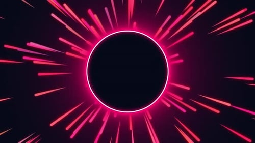Glowing Circle Frame On Alpha
