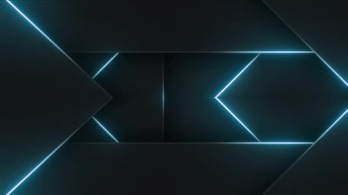 4k Schleife mit blauem Neonlichtmuster
