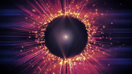 Colorful Glitter Particles Tunnel Background