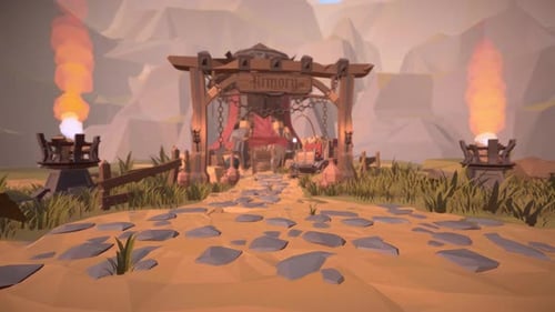 Armory Low-Poly 3D Scene : Looped