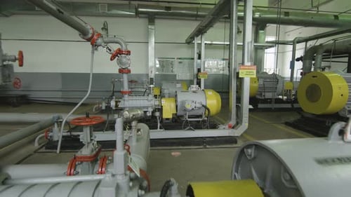 Equipment Connected By Pipeline Located in Workshop