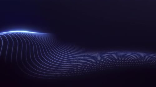 Abstract glowing gradient waves with smooth digital motion
