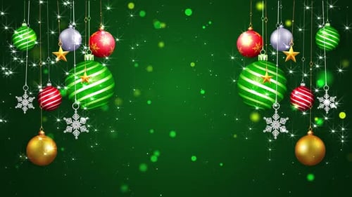 Merry Christmas And New Year Background Green