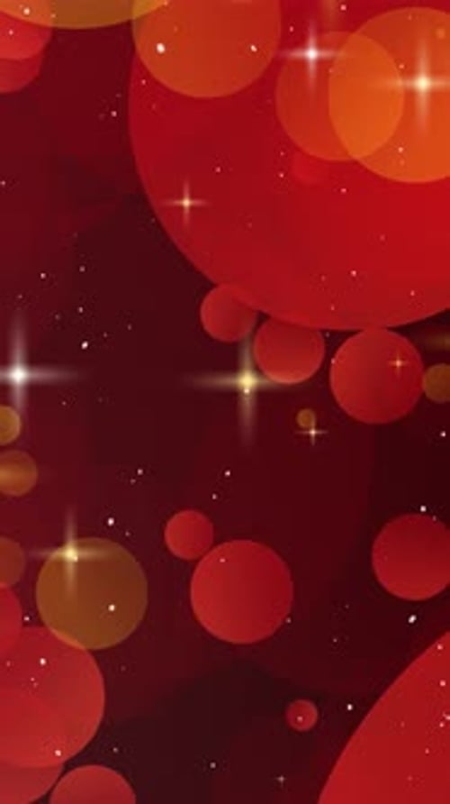 Soft Red Holiday Bokeh Particles Drifting in Warm Christmas Glow