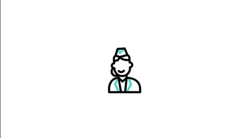 Flight Attendant Animated Icon