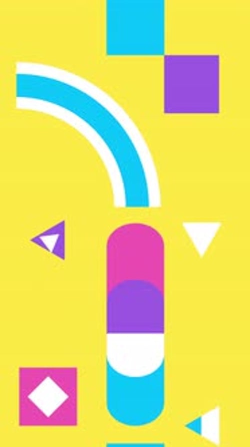 Abstract Loop Geometric Motion Design Geometric Shape Animation in Bright Colors Resolution Animated