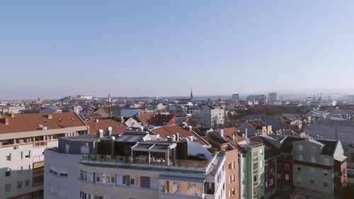 Aerial Shot Of Town Novi Sad