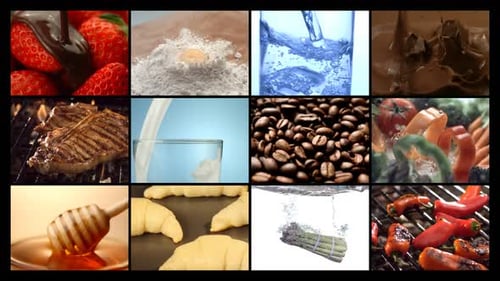 Aliments et boissons, montage vidéo
