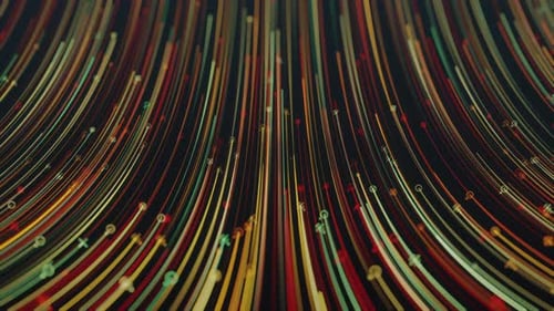 Collection Lucent Panorama : une grande lentille bleue brillante qui brille sur le côté droit sur un fond noir