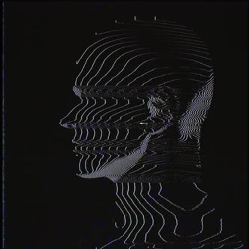 Abstract Glitch Contour Line Head Scan Digital Art Loop