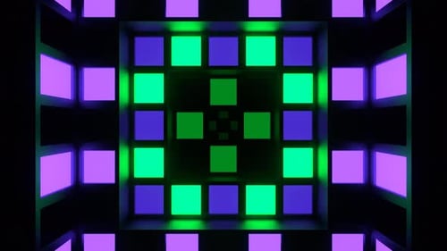 Purple And Turquoise Strobe Lights System Background Vj Loop In 4K