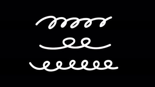 White Squiggly Line Art Drawing Animation