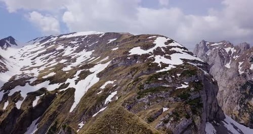 Aerial View of Swiss Mountains in Alpstein, Switzerland