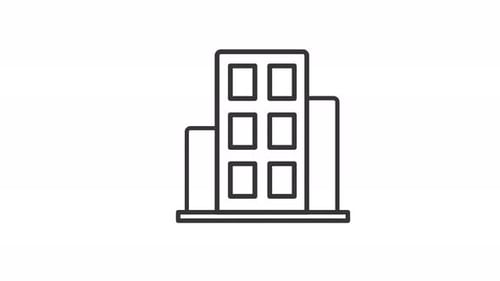 office building icon animation