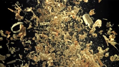 The Sawdust Flies Up and Down Filmed on a Highspeed Camera at 1000 Fps
