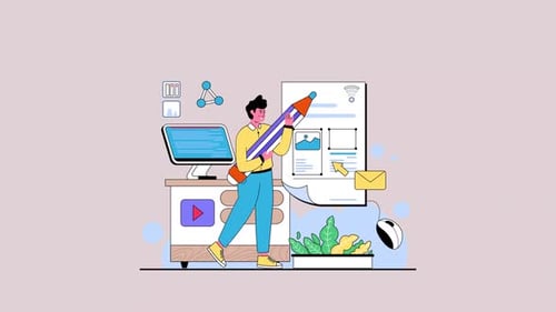 Content Builder illustration concept