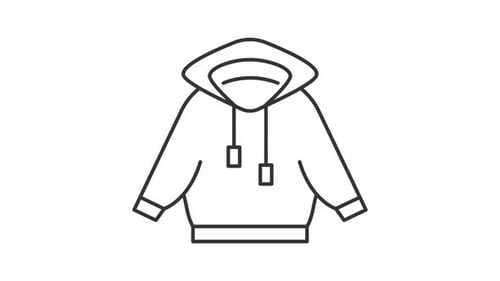 Minimalist Line Art Hoodie Animation