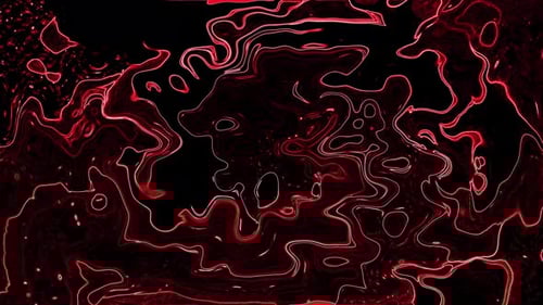 Abstract Red Contoured Fluid Lines Motion Background