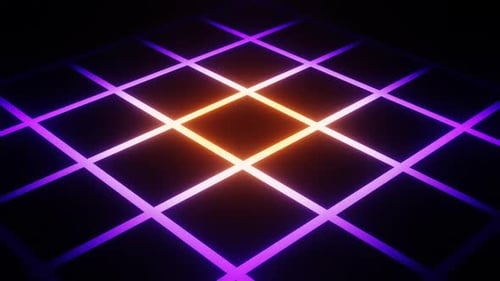 Purple To Red Colored Grid Background Loop Animation In 1080Hd