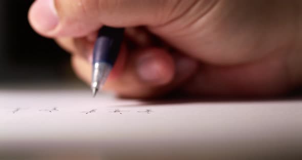 shot of slow motion practicing writing a signature, Industrial Stock ...