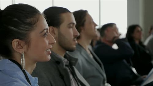 Business Professionals Attending Corporate Conference or Seminar